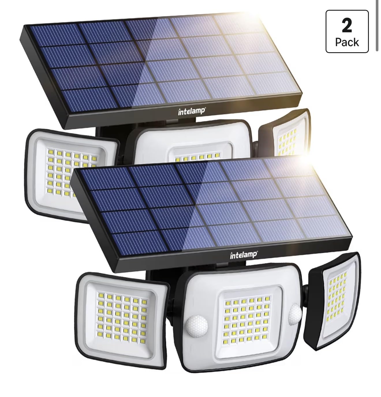 intelamp Solar Outdoor Lights, Motion Sensor with Dual Sensors Waterproof customer photo 1