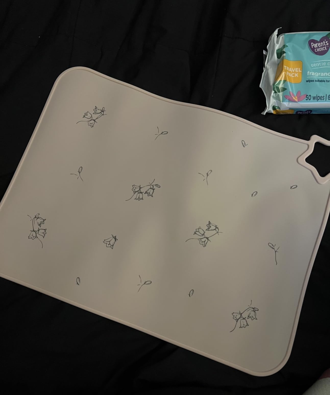 Moonkie Silicone Placemats for Baby & Kid, Stain-Proof Non-Slip Toddler Food Mats Eating Table Mat with 2 Packs customer photo 2