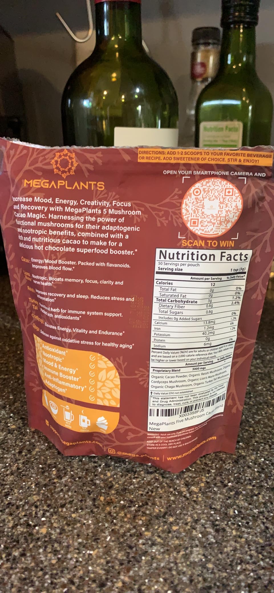 Megaplants Cacao Magic | Mushroom Hot Chocolate & Coffee Alternative Powder customer photo 1