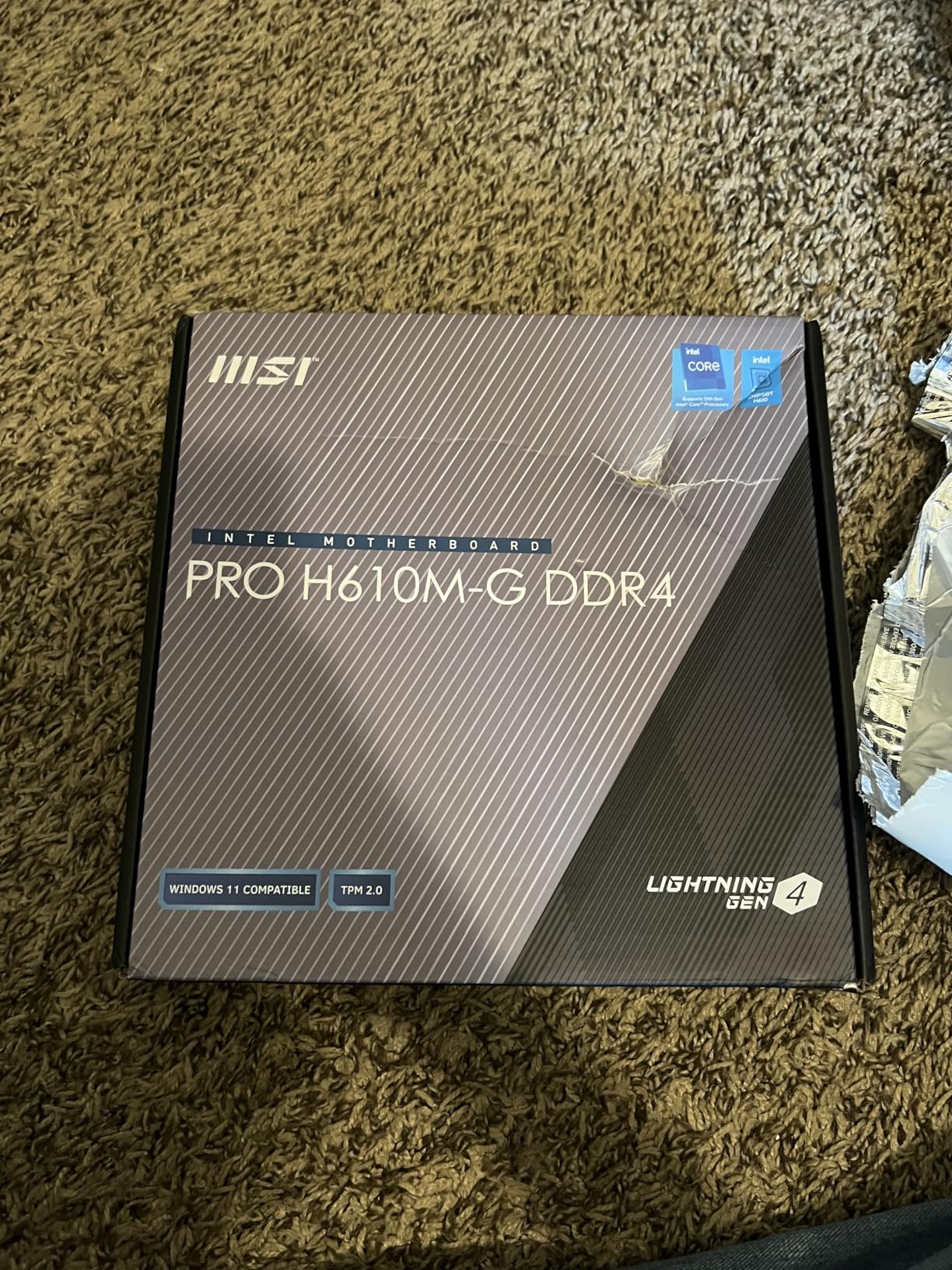 MSI PRO H610M-G DDR4 Motherboard (12th/13th/14th Gen Intel Core, LGA 1700 Socket, DDR4, PCIe 4, SATA 6Gb/s, 1Gbps LAN, M.2 Slots, USB 3.2, mATX) customer photo 1