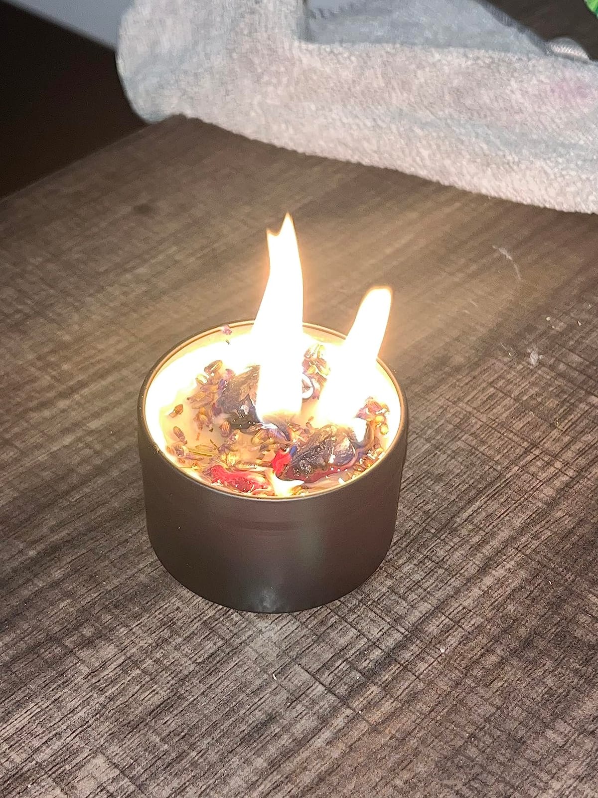 Complete Candle Making Kit with Wax Melter,Candle Making Supplies,DIY Arts&Crafts Kits Gift for Beginners,Adults,Including 500w Electronic Stove,Wicks,Wax,Rich Scents,Dyes,Melting Pot,Candle tins customer photo 1