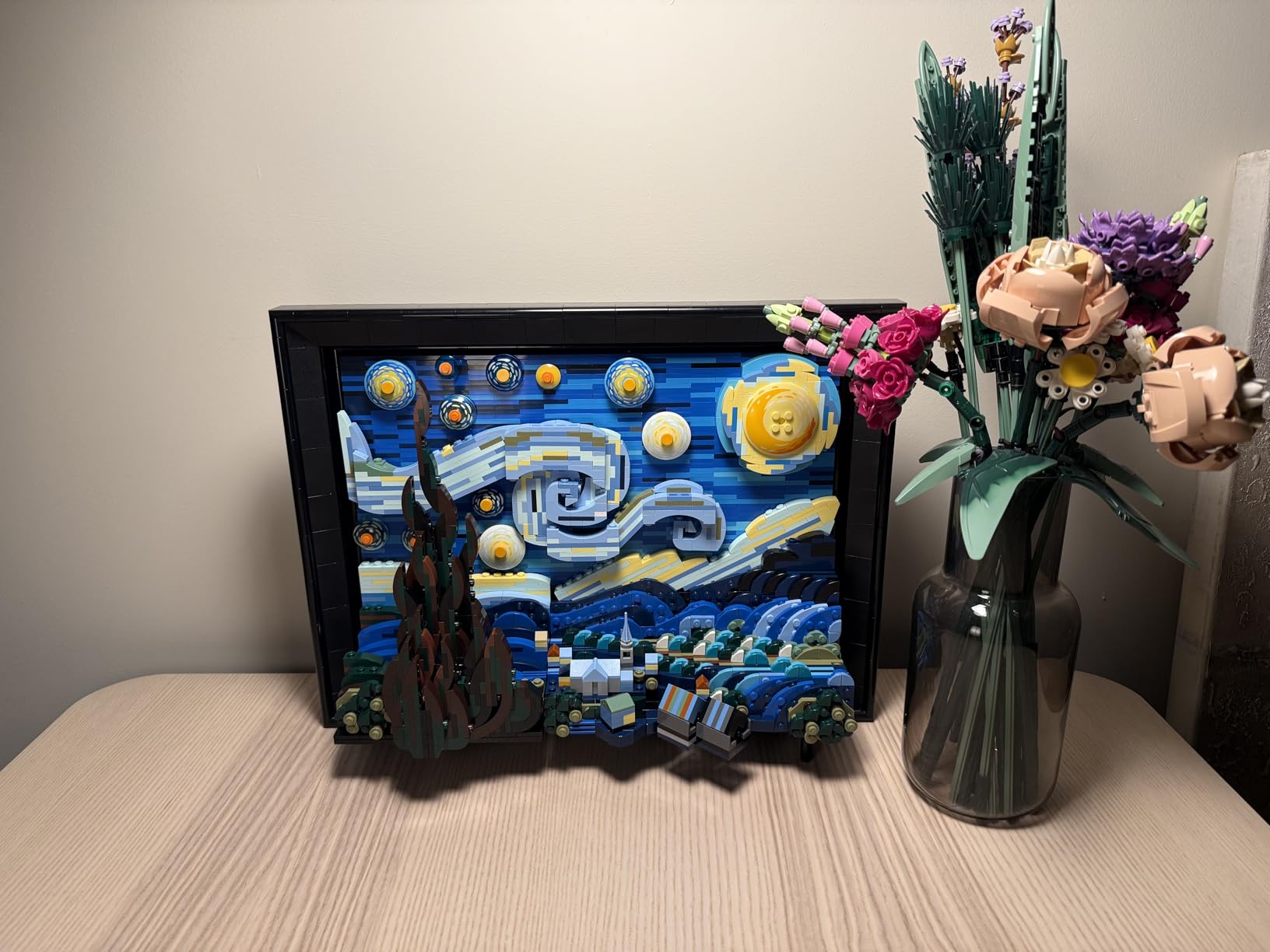LEGO Ideas Vincent Van Gogh The Starry Night - Building Set for Adults, Ages 18+ - Beautifully Detailed Home Wall Art Decor - Gift for Men & Women - 21333 customer photo 2
