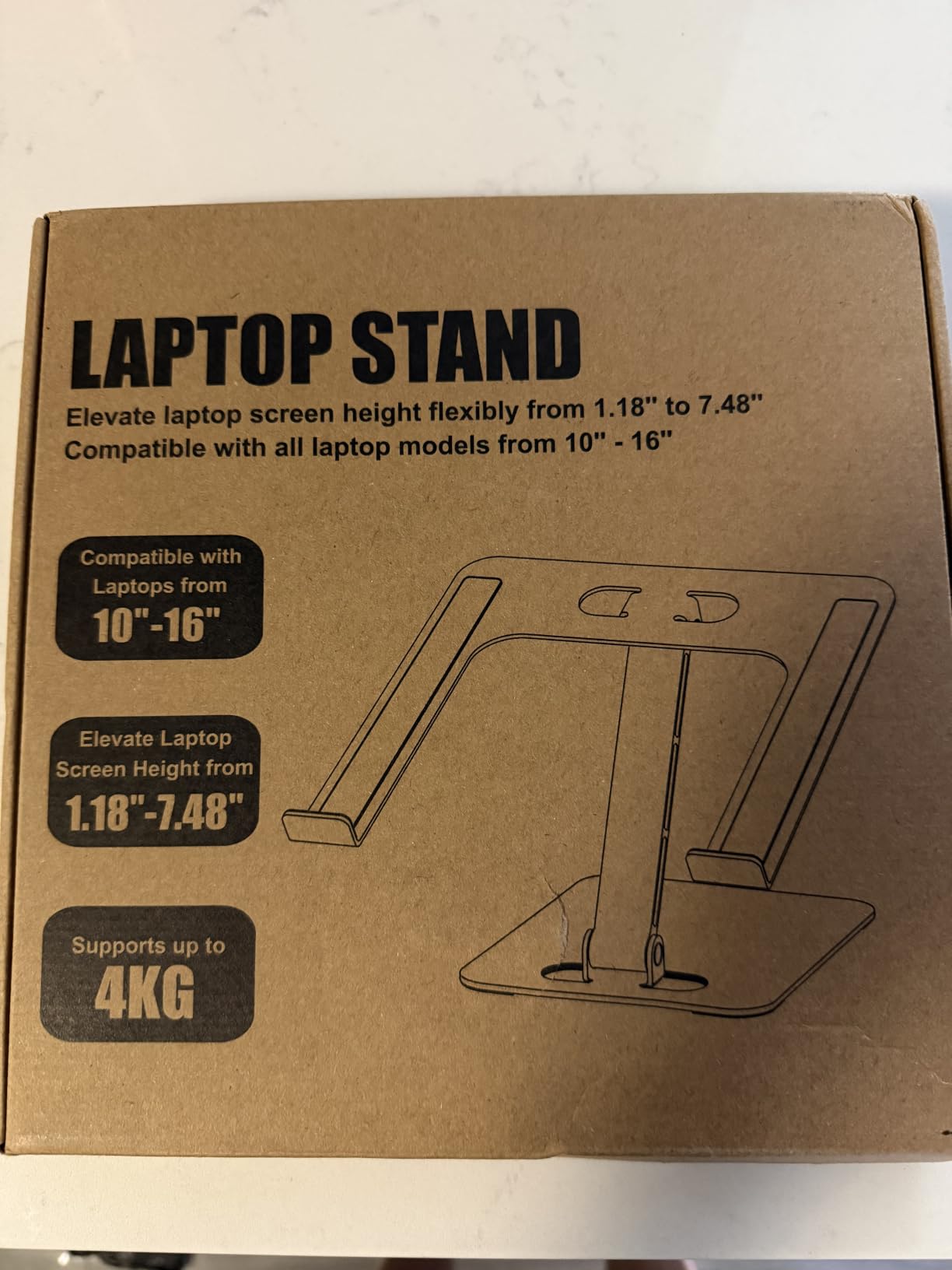 RIWUCT Aluminum Alloy Laptop Stand for Desk, Foldable Laptop Riser Holder customer photo 2