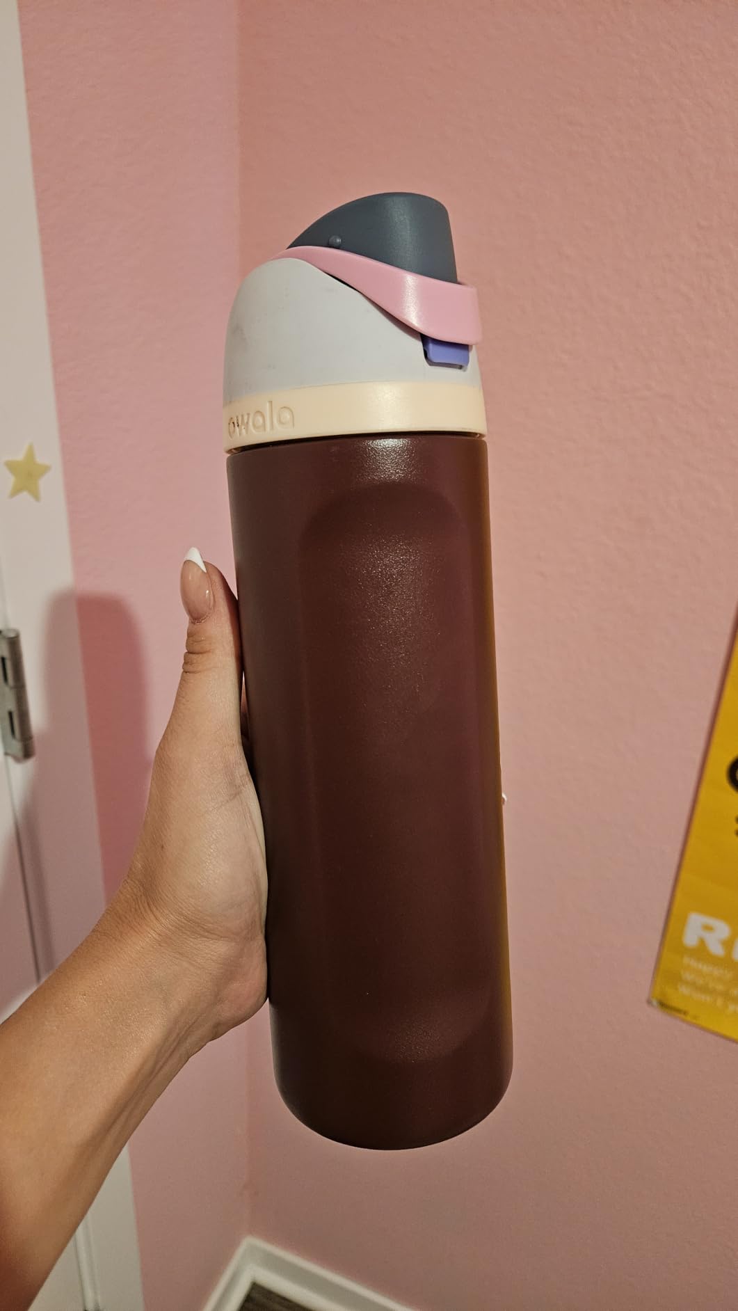 Owala FreeSip Stainless Steel Water Bottle 40 oz Shy Marshmallow customer photo 2