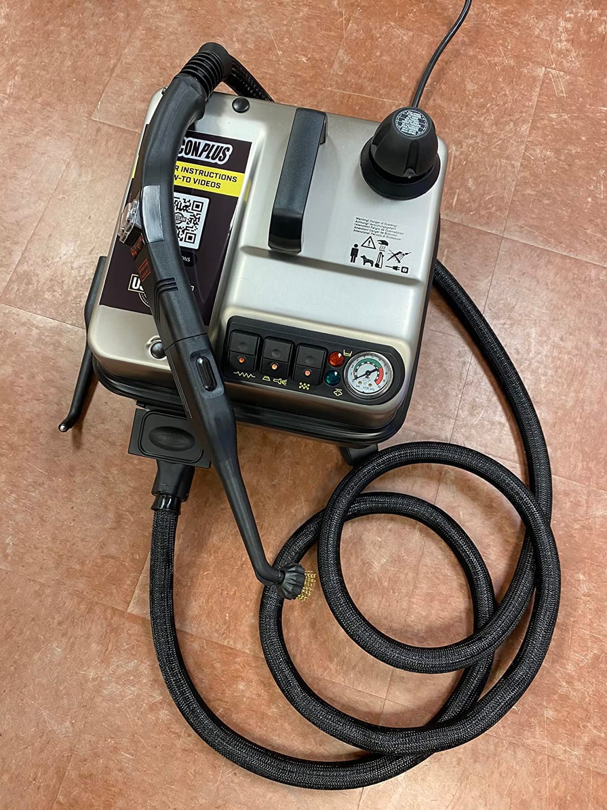 US Steam FALCON™ Commercial Steam Cleaner | 1800 W | Lightweight, Durable, Stainless Steel | 305*F & 70PSI | Hot Water Burst Feature | Long 12ft Hose | 1 gal. Boiler | Great for Auto Detailing customer photo 2