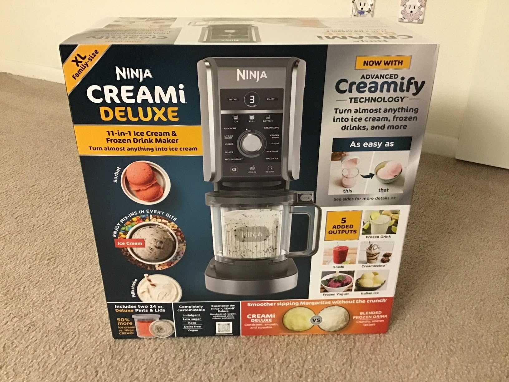 Ninja NC501 CREAMi XL Deluxe 11-in-1 Ice Cream and Frozen Treat Maker, with 2 XL Family Size Pint Containers customer photo 1