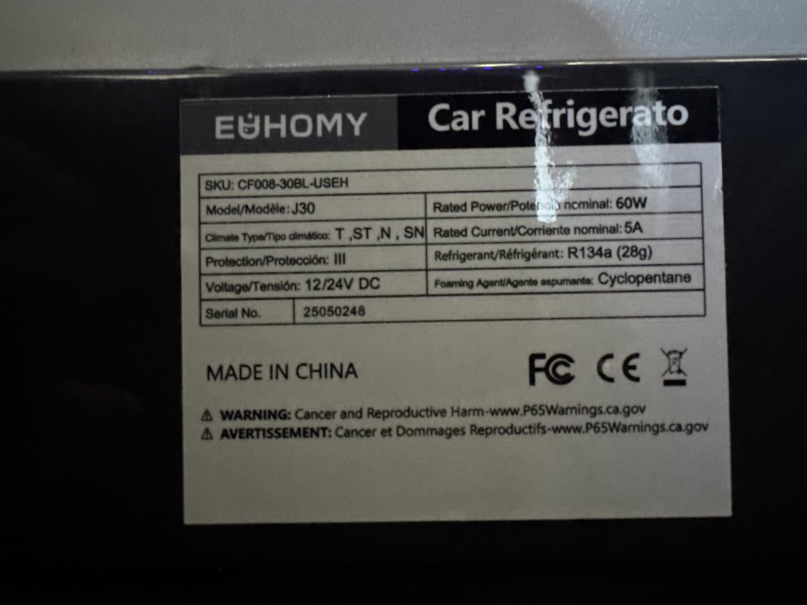 EUHOMY 32QT 12 Volt Refrigerator, Electric Cooler, Usable Battery, -4℉~68℉ customer photo 2