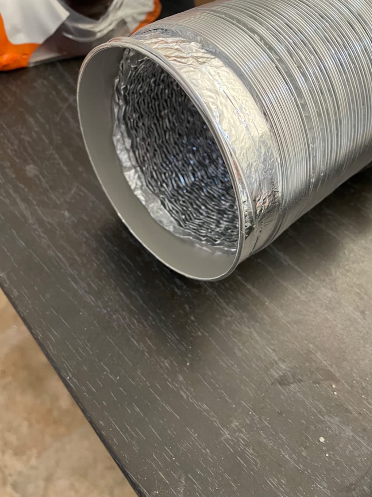 Heavy Duty Flexible Dryer Vent Duct Hose 4 inch 25FT with 2 Key Hose Clamps customer photo 1