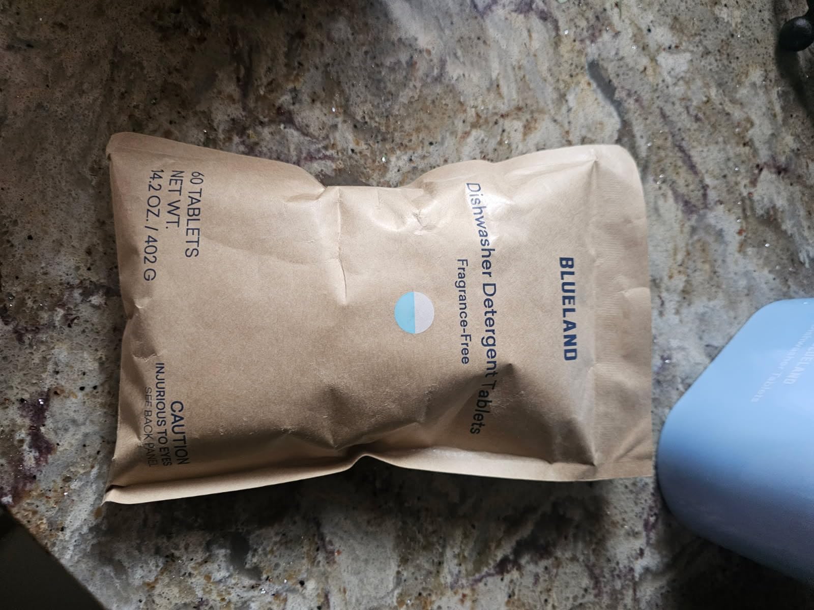 BLUELAND 100% Plastic-Free Dishwasher Detergent Tablets, 60ct, Free & Clear customer photo 2