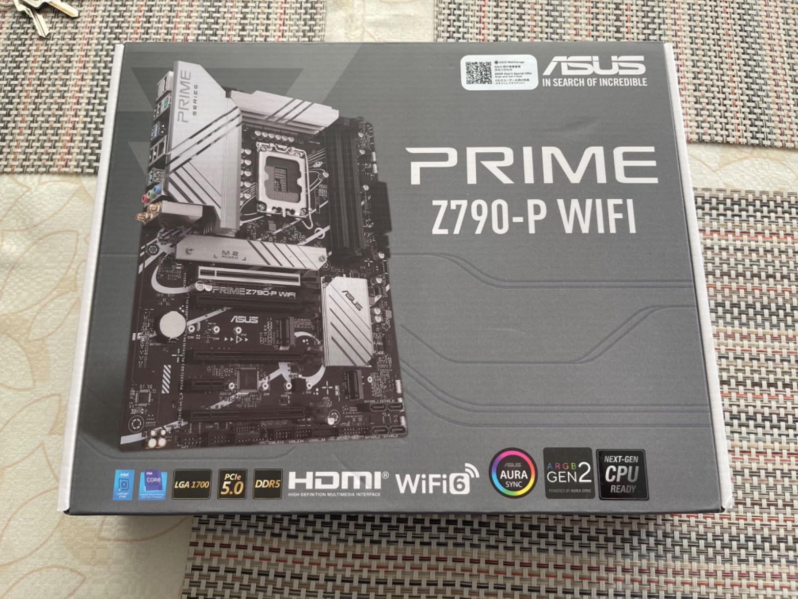 Asus Prime PRIME Z790-P WIFI Gaming Desktop Motherboard - Intel Z790 Chipset - Socket LGA-1700 - ATX - Core, Pentium Gold, Celeron Processor Supported - 128 GB DDR5 SDRAM Maximum RAM - DDR5-7200/PC5-5 customer photo 1