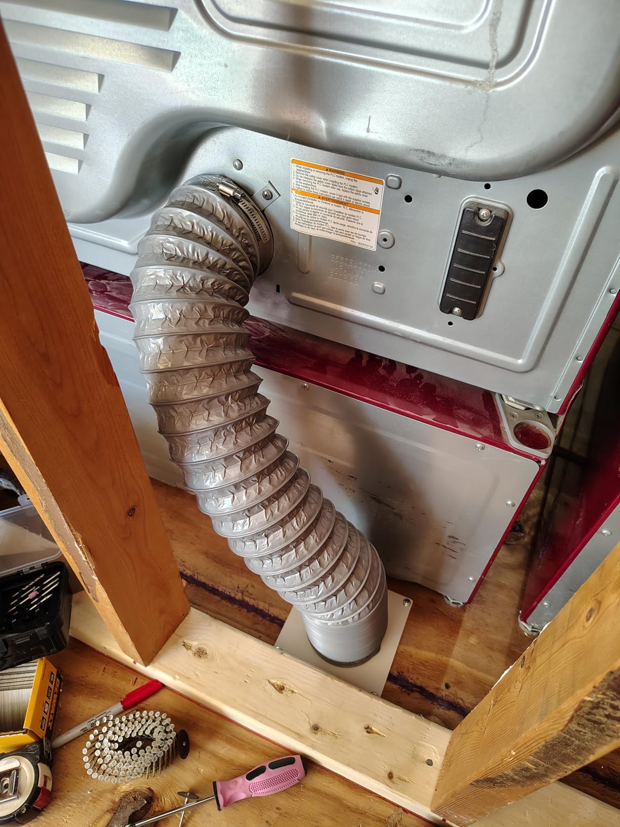 TEAIERXY 4 Inch 8FT Dryer Vent Hose,Flexible Insulated Air Ducting,Vent Hose PVC Aluminum Foil with 2 Clamps for HVAC Ventilation(Grey) customer photo 2