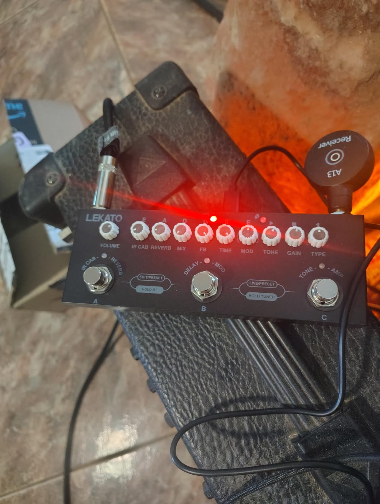 LEKATO Bass Multi Effects Pedal, Guiter Peda with IR Loading 9 AMP Models, Delay Reverb Chorus, Multi Effects Processor for Bass, Bluetooth 5.0,Recording, Built-in Battery customer photo 2