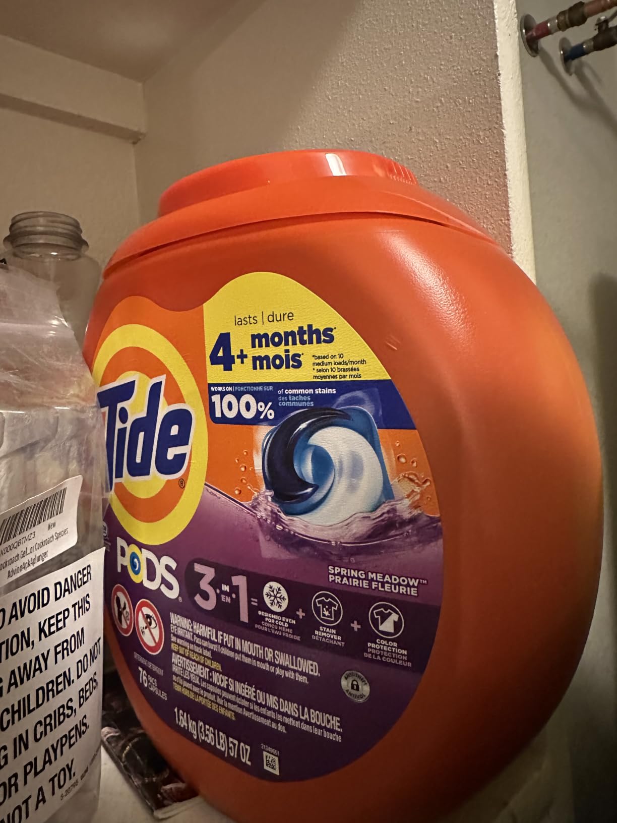 Tide PODS laundry detergent pacs, 3-in-1 Stain Remover, Odor Fighter, Color Protector, 76 Count, HE compatible, Spring Meadow Scent customer photo 2