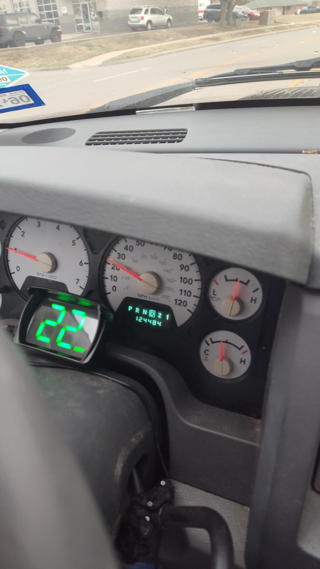 VJOYCAR New Speedometer HUD GPS Digital Speed Meter MPH Speedo Head Up Display for Cars Trucks, USB Cable Plug & Play (G20-Only Green) customer photo 2