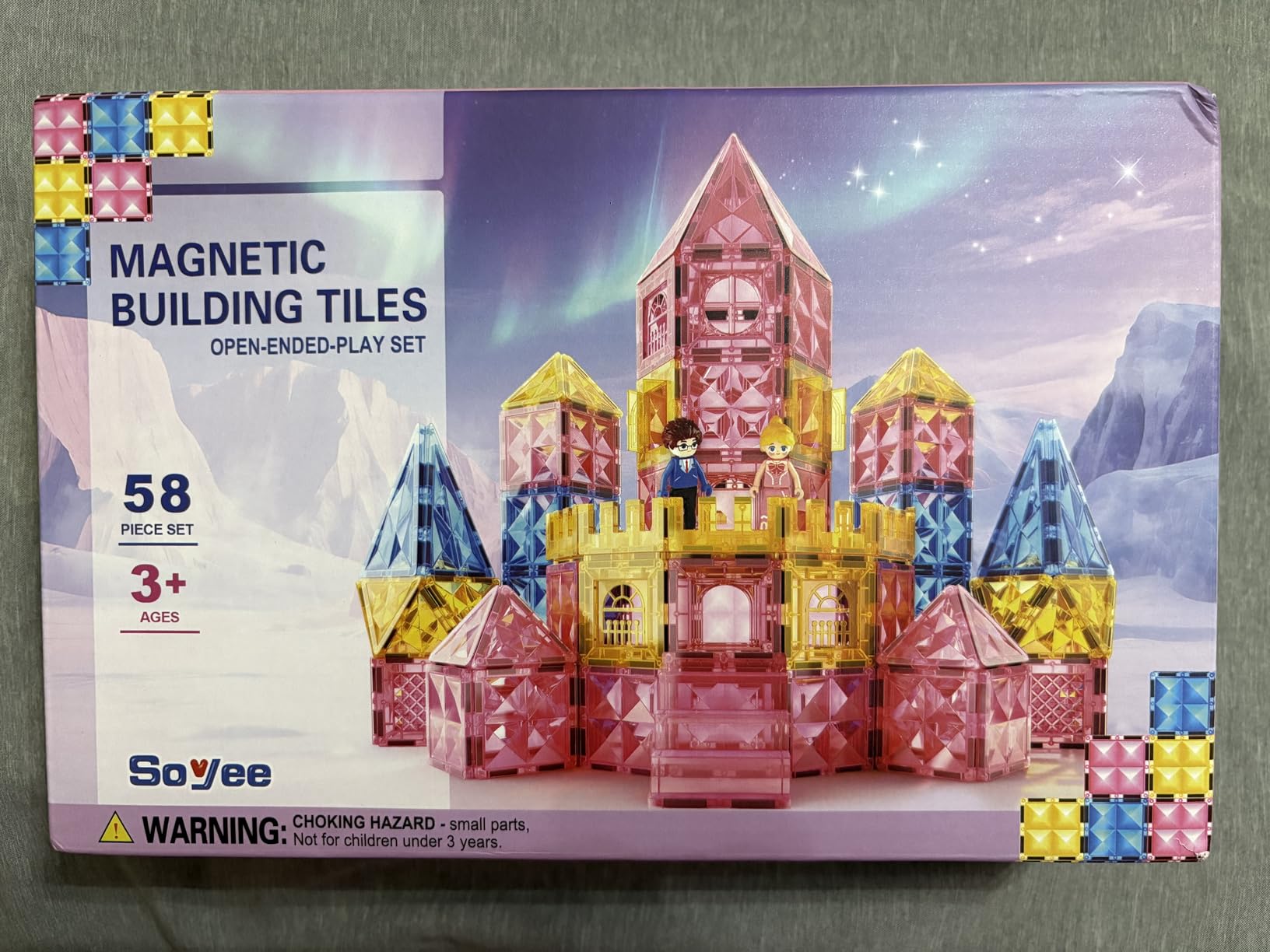 Diamond Magnetic Building Blocks for Kids - Princess Castle Magnetic Tiles Toys for 3-8 Year Old Girls & Boys - 3 4 5 6 Year Old Girl Birthday Xmas Gifts - STEM Educational Toys for Creative Play customer photo 2