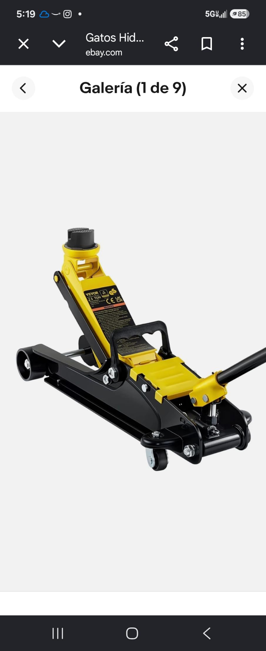 VEVOR 2.5 Ton Low Profile Heavy-Duty Steel Racing Floor Jack customer photo 2