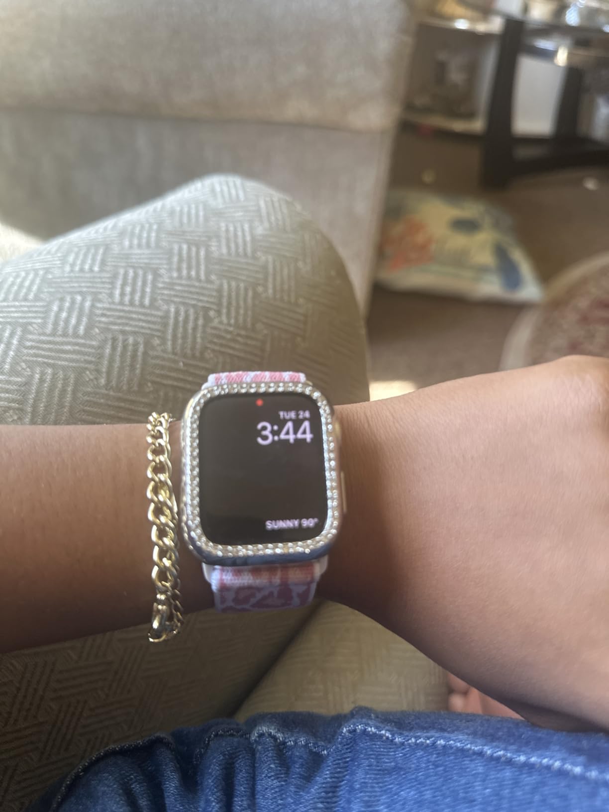 Apple Watch Series 8 [GPS, 41mm] - Starlight Aluminum Case with Starlight Sport Band, S/M (Renewed) customer photo 2