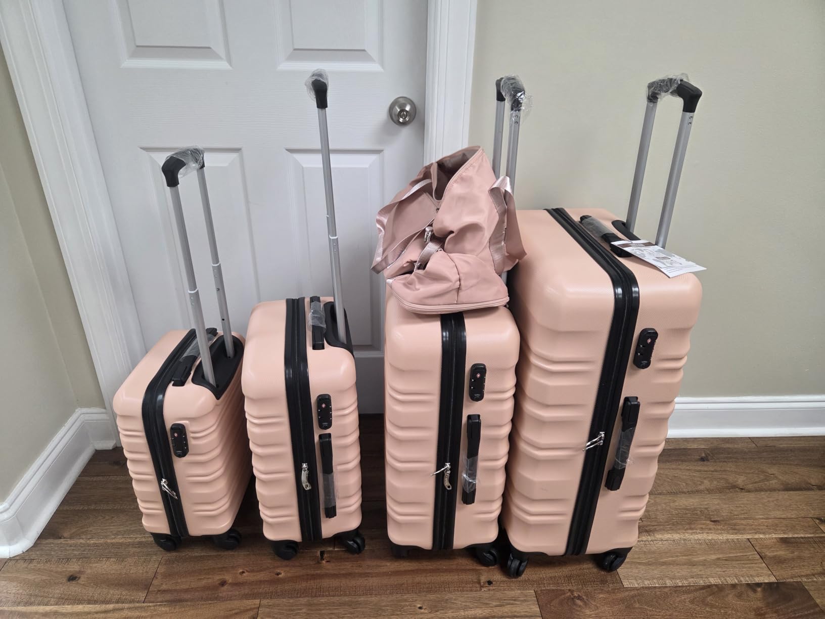 LONG VACATION Luggage Set 6 Piece Luggage ABS hardshell TSA Lock Spinner Wheels Luggage Carry on Suitcase (NAVY, 6 piece set) customer photo 1