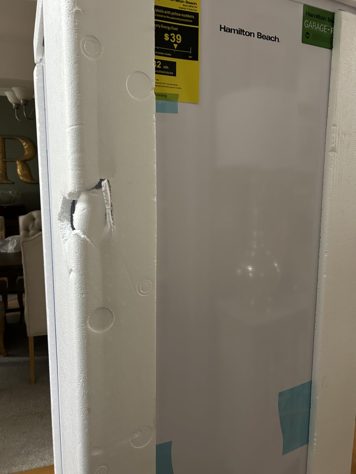 Hamilton Beach Upright Freezer, Deep Freeze, Stainless Steel Freezer with Drawer Compartments, 11 cu. ft. Freezer – 25”D x 23.6”W x 66.5”H customer photo 1
