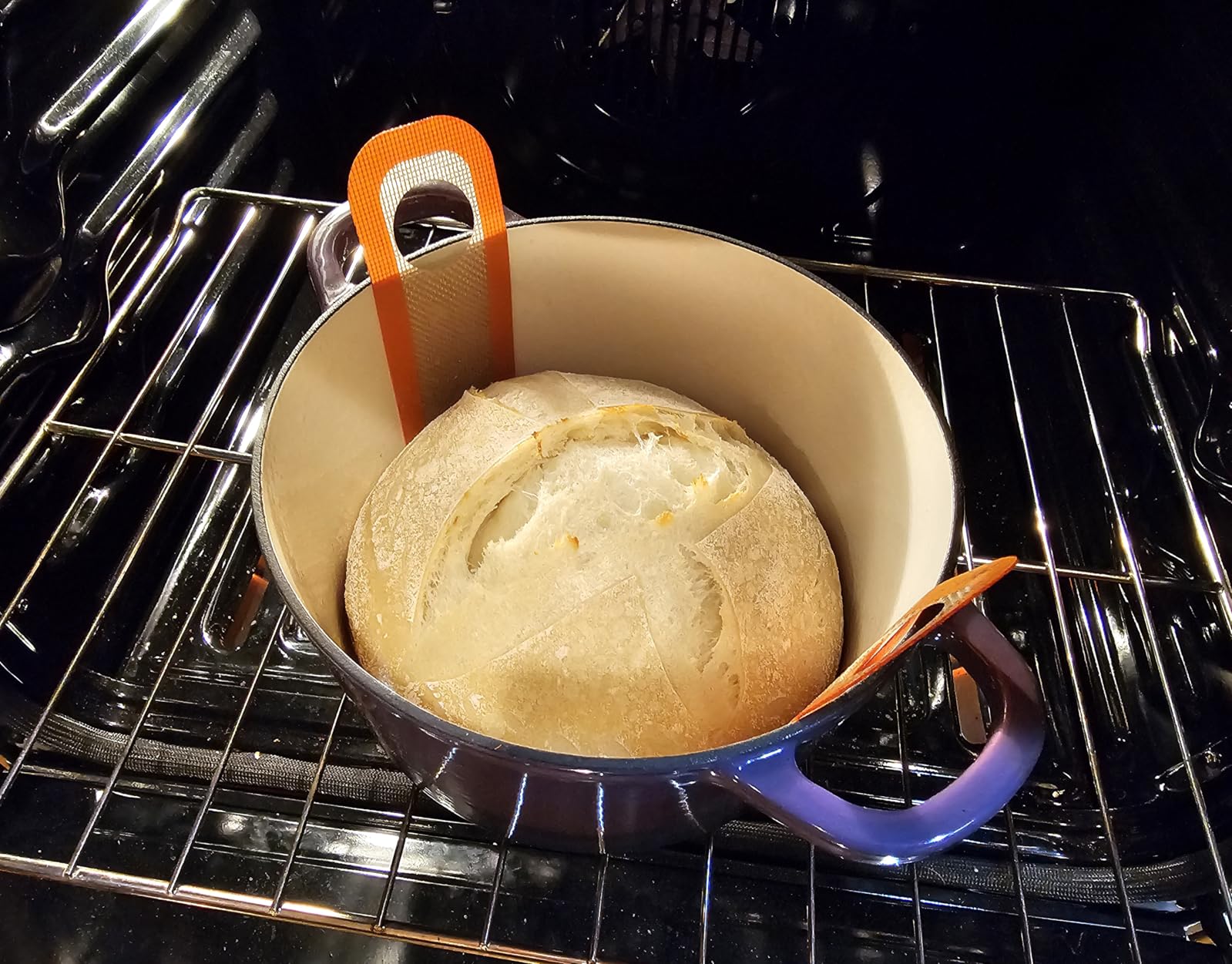 2 PCs Bread Sling - Specially Selected Platinum Silicone – Baking Mat for Dutch Oven – Sourdough Bread Baking Mat & 1 Storage Band customer photo 1