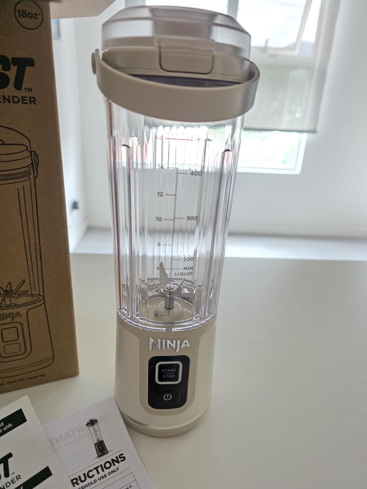 Ninja BC151NV Blast Portable Blender, Cordless, 18oz. Vessel, Personal Blender-for Shakes & Smoothies, BPA Free, Leakproof-Lid & Sip Spout, USB-C Rechargeable, Dishwasher Safe Parts, Denim Blue customer photo 2