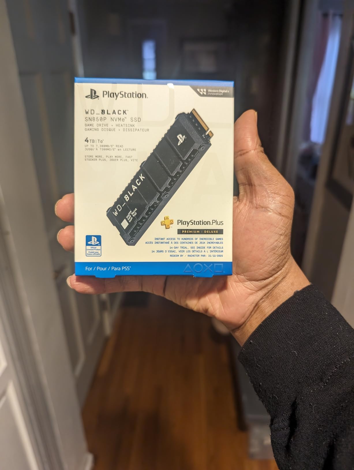 WD_BLACK 1TB SN850P NVMe M.2 SSD Officially Licensed Storage Expansion for PS5 Consoles, up to 7,300MB/s, with heatsink - WDBBYV0010BNC-WRSN customer photo 1