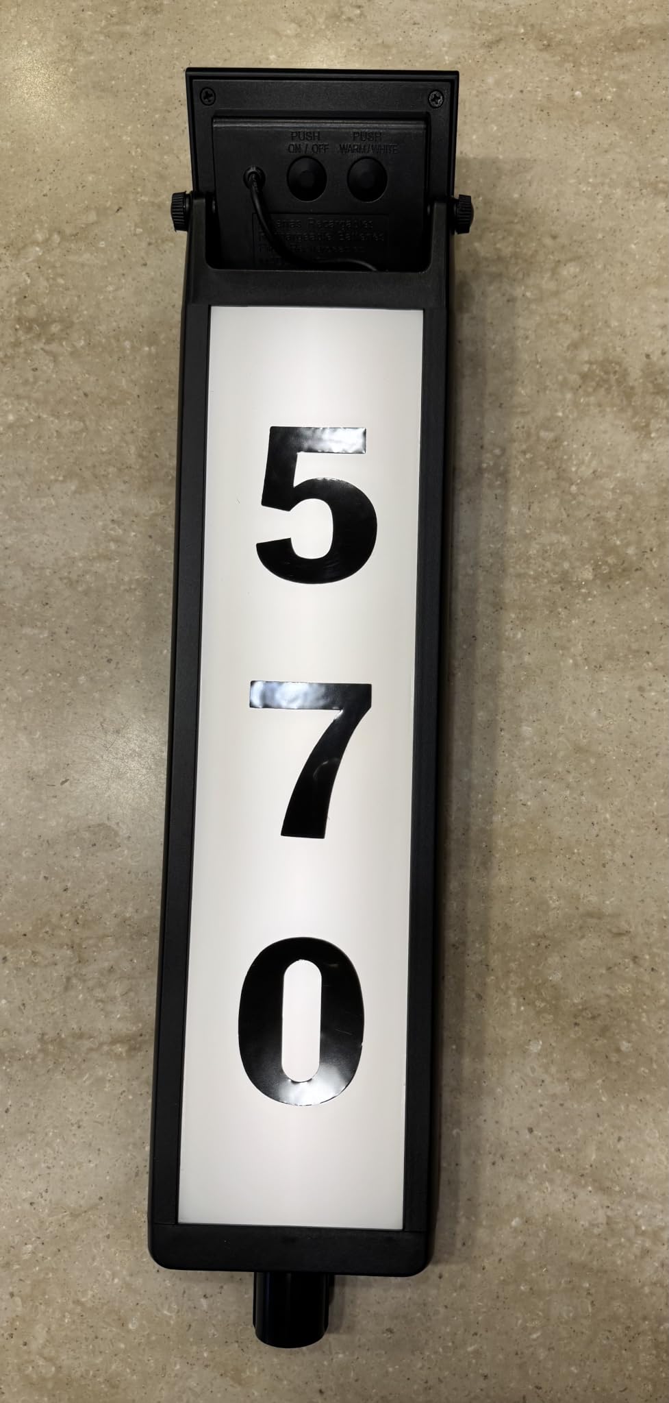 Solar Lighted Illuminated Address Sign, House Numbers for Outside Yard Home customer photo 1