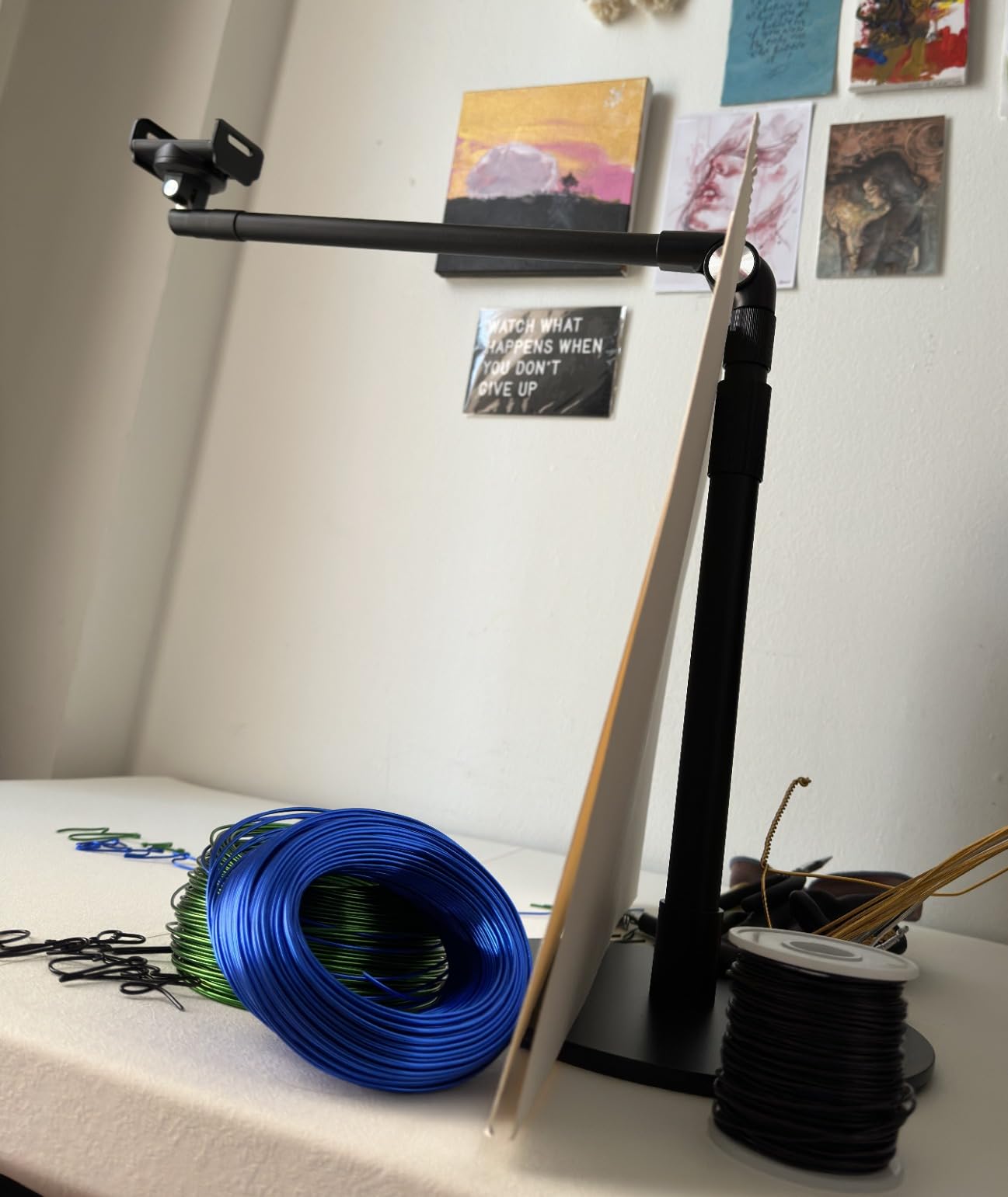 elitehood Overhead Phone Stand, Overhead Tripod for iPhone Desk Recording customer photo 2