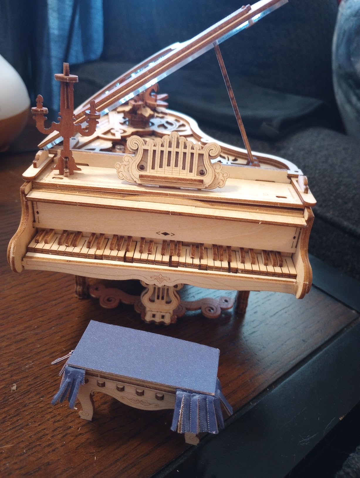 ROKR 3D Wooden Puzzles for Adults 223pcs Piano Model Kit 1:20 Scale Building Puzzles Wooden Music Box Unique Gift for Men Women Hobbies for Birthday Christmas customer photo 2