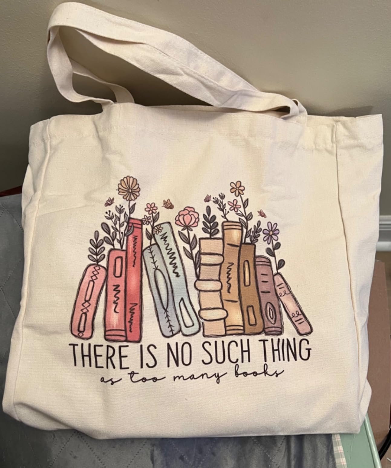 LEADO Cute Canvas Tote Bag, Book Lovers Gifts - Christmas, Gifts for Women customer photo 2