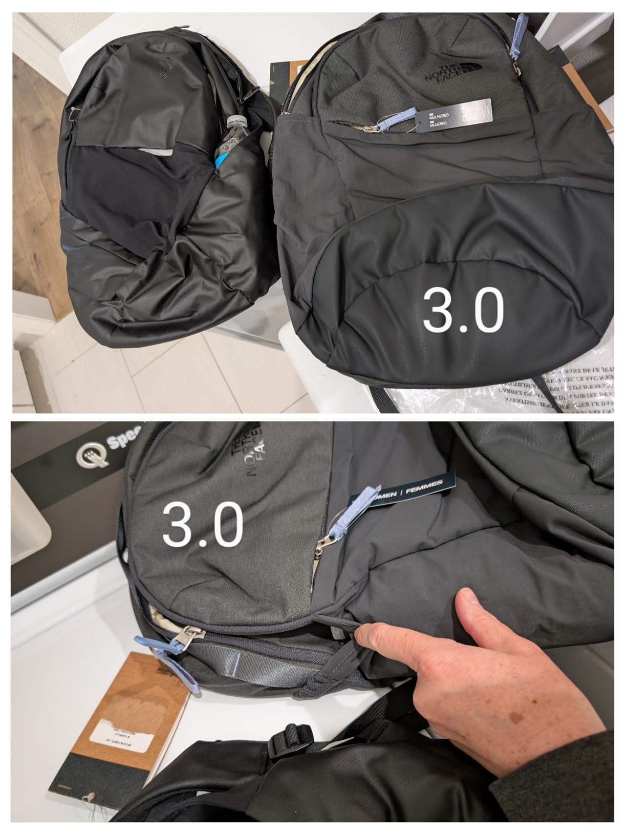 The North Face Women's Isabella 3.0 Backpack, Gardenia White Dark Heather/Gravel, One Size customer photo 2