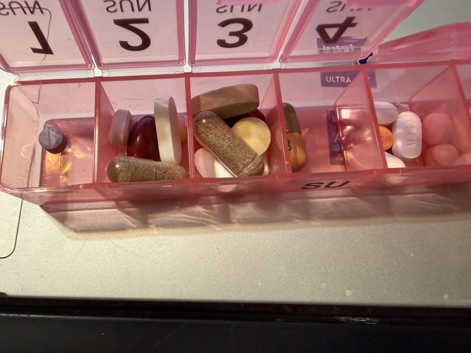 7 Times a Day Weekly Pill Box Organizer Case, Secure 7X Pillbox with Medication Schedule, Includes Premium Lifetime Subscription to Medisafe App (7 Time-a-Day) customer photo 2