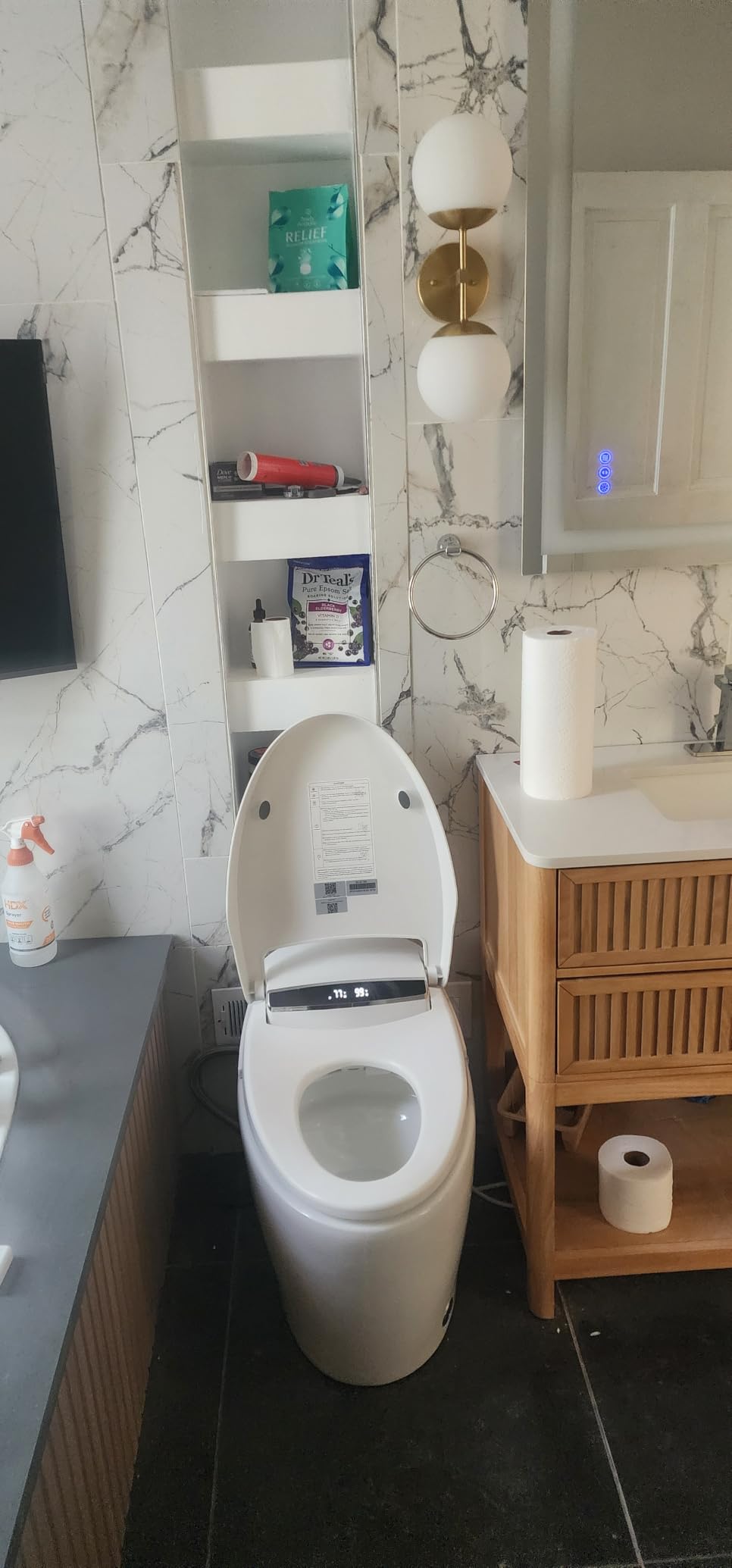 LOUPUSUO Smart Toilet with Bidet Built In with Warm Water Sprayer and Dryer customer photo 1