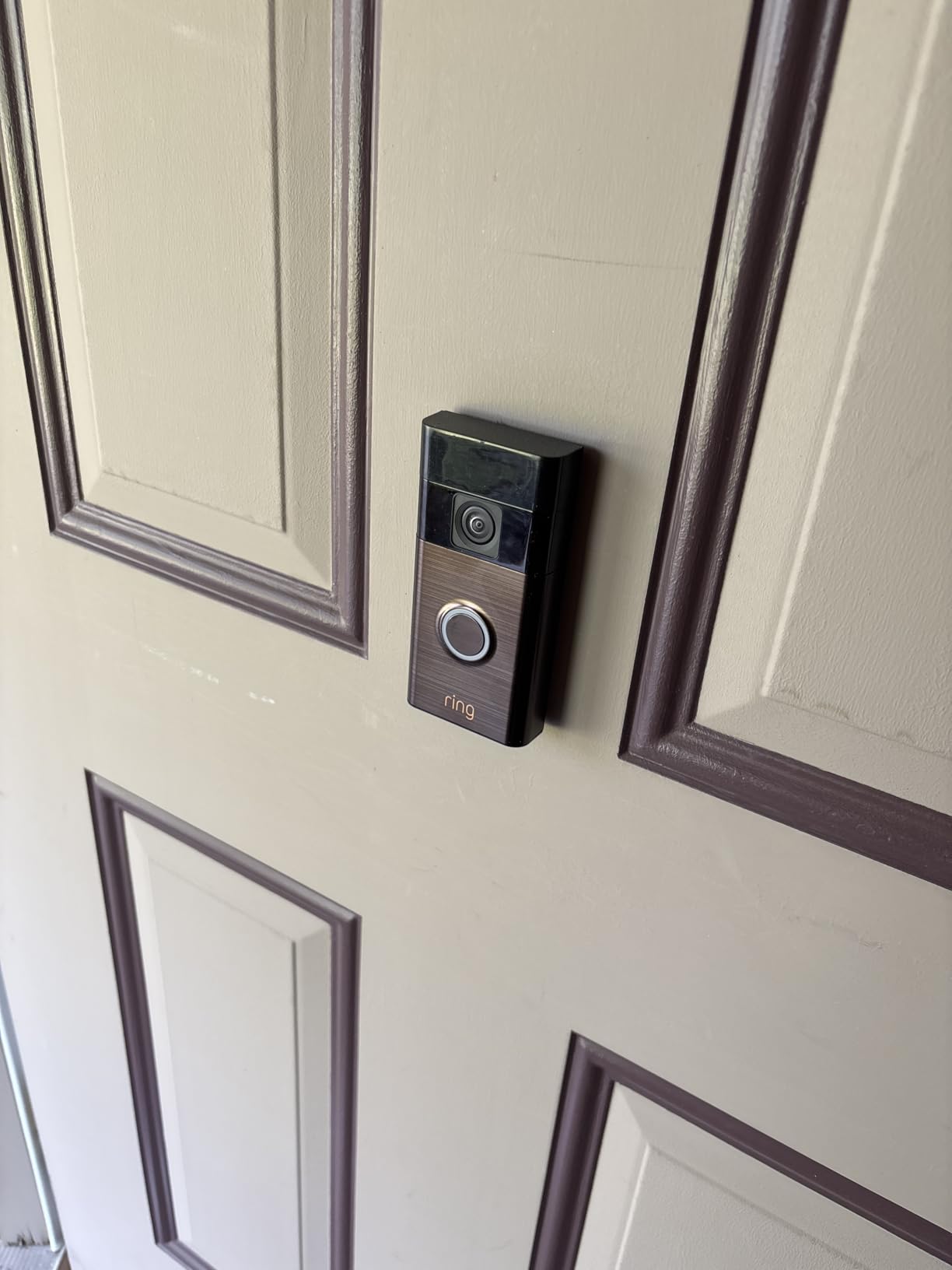 Like-New Ring Battery Doorbell, Home or business security with Head-to-Toe video, Live View with Two-Way Talk, and Motion Detection & Alerts, Venetian Bronze customer photo 1