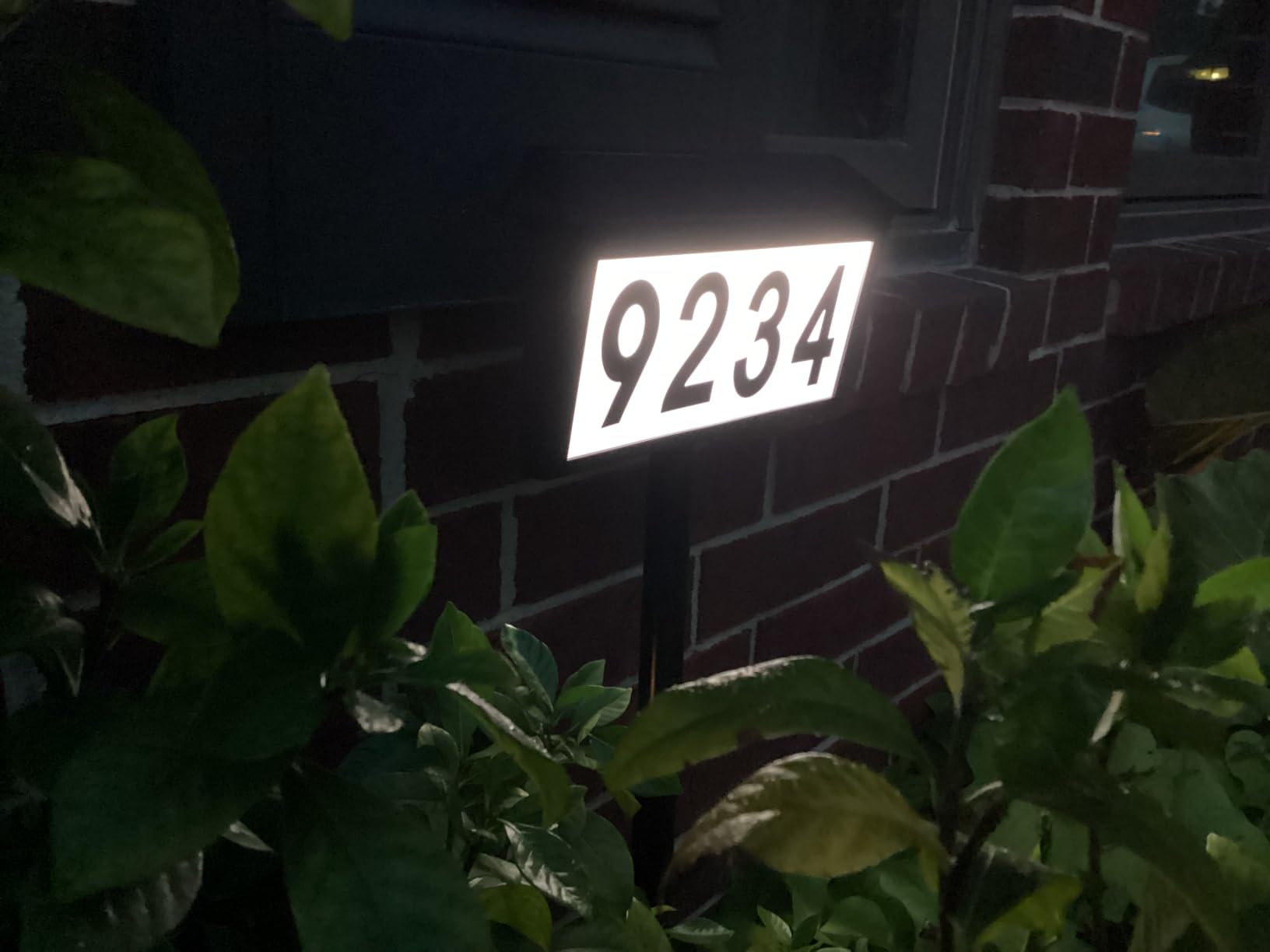 Nazuwke Solar Address Sign, House Numbers for Outside Light Up Waterproof customer photo 1