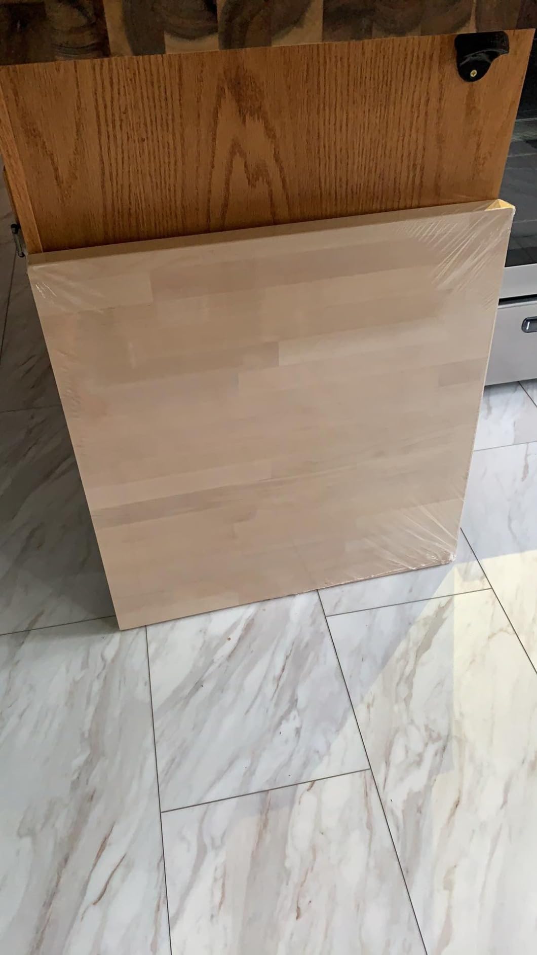 Butcher Block Countertop, Birch Solid Wood-2ft Unfinished 24x25x1.5 in customer photo 2