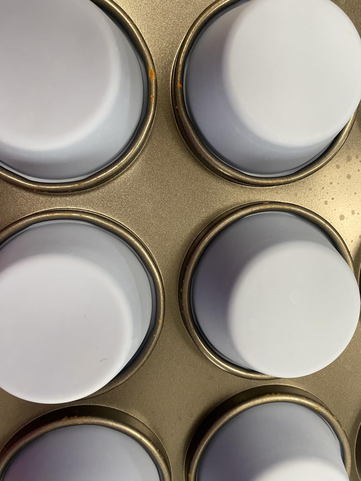 BRONYPRO Silicone Muffin Pans for Baking with Metal Frame, Egg Bite Molds, 12-Cup Regular Size Cupcake Pan, Easy-Release Nonstick Food-Grade Silicone, Cleaning Brush Included, Oven Safe, Blue customer photo 1