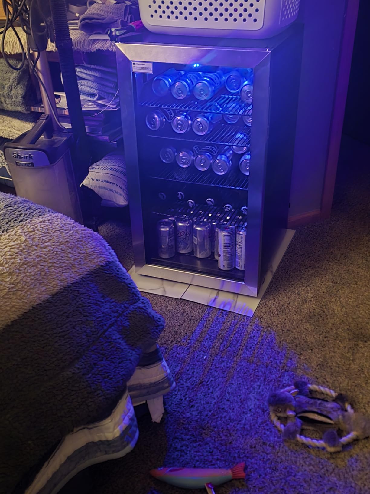 Feelfunn 126 Can Beverage Refrigerator, Glass Door Mini Fridge, 3.2 Cu.Ft customer photo 2