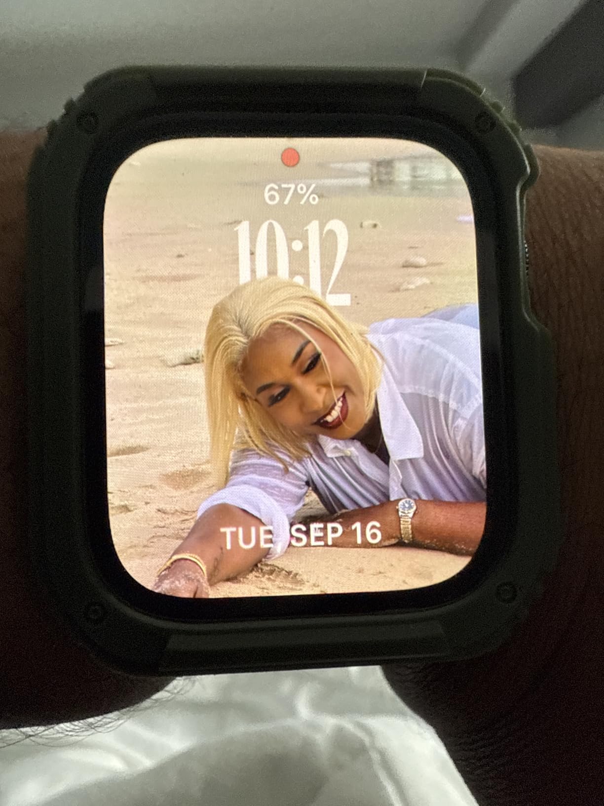 Apple Watch Series 9 (GPS + Cellular 45mm) Midnight Aluminum Case with Midnight Sport Band M/L (Renewed) customer photo 2