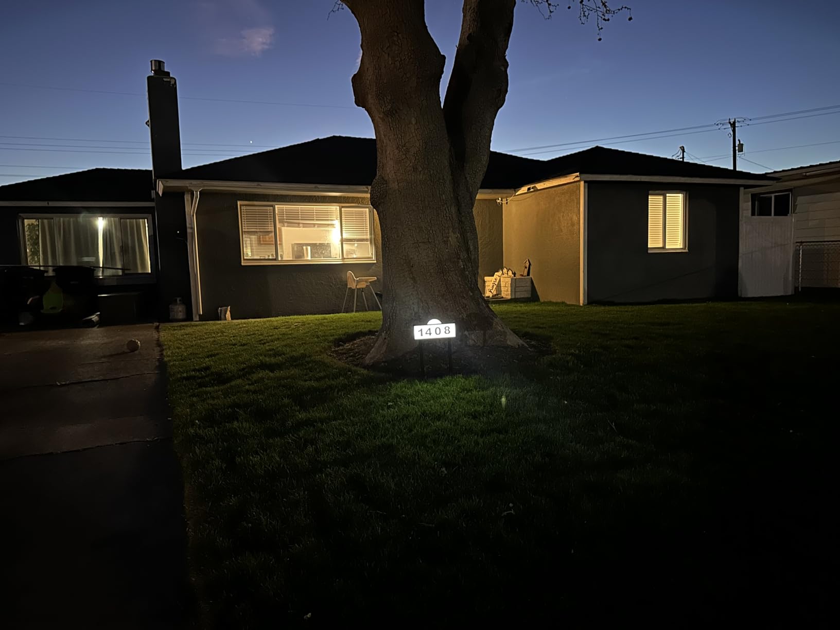 Solar Address Sign with Warm/Cold White, Solar Address Signs for Yard customer photo 1