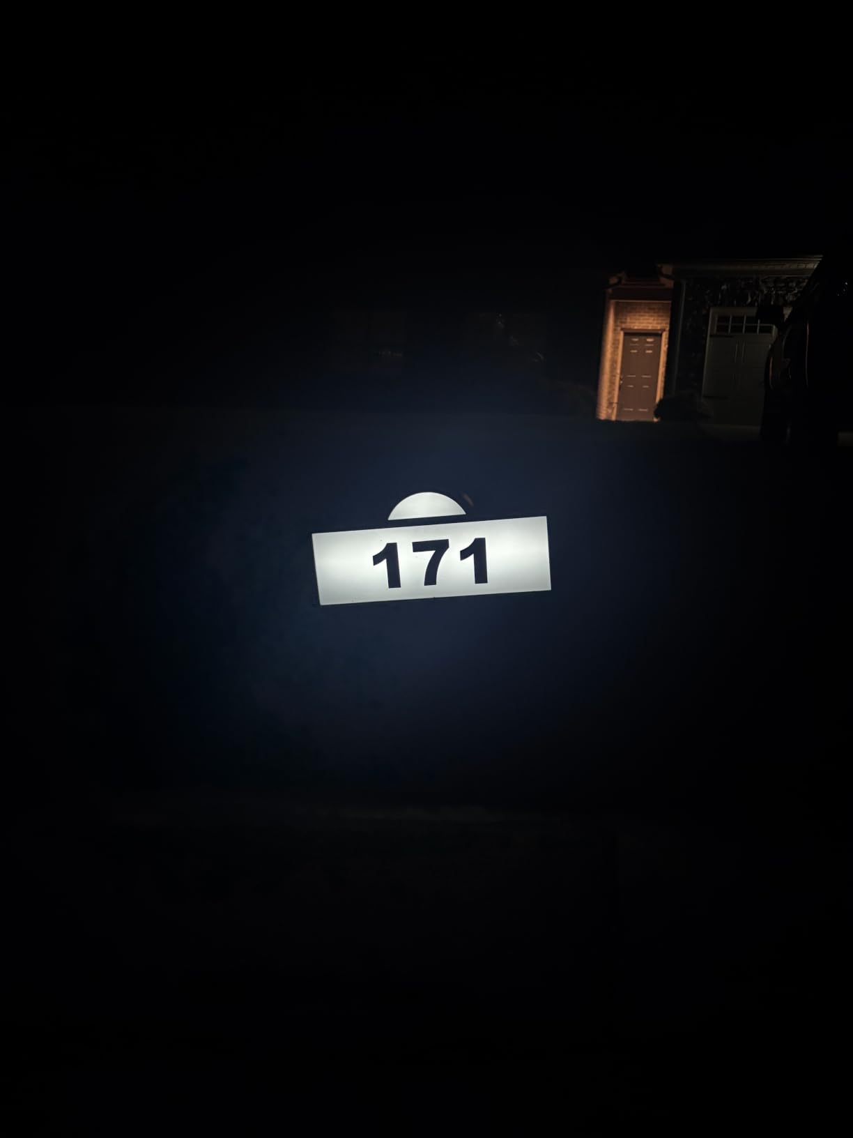 Solar Address Sign with Warm/Cold White, Solar Address Signs for Yard customer photo 2