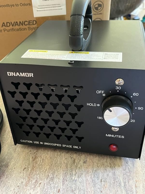 ONAMOR Ozone Generator Odor Eliminator 70000mg, High Capacity Ozone Machine Odor Removal Up to 6000 Sq.Ft, Ionizer Ozonator for Smoke, Car, Basement And Pet Room, Black customer photo 2