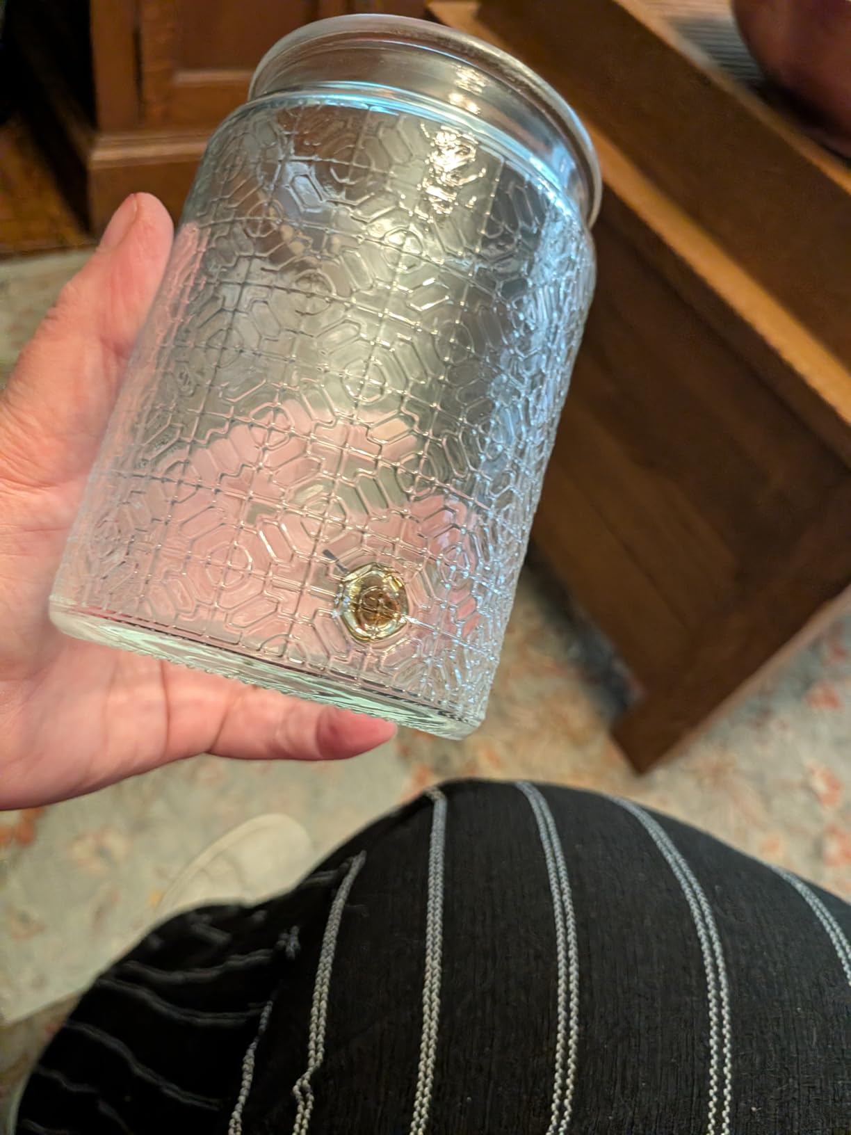 Vintage Glass Jar with Lid, Airtight Candy Coffee Canister Food Storage customer photo 1
