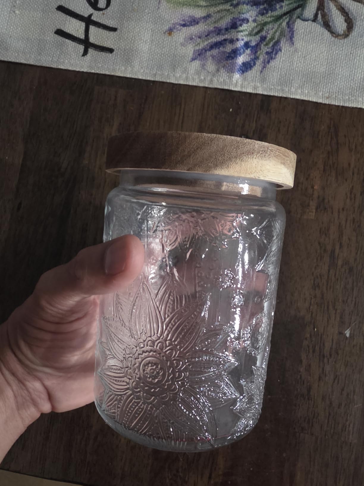 Vintage Glass Jar with Lid, Airtight Candy Coffee Canister Food Storage customer photo 2