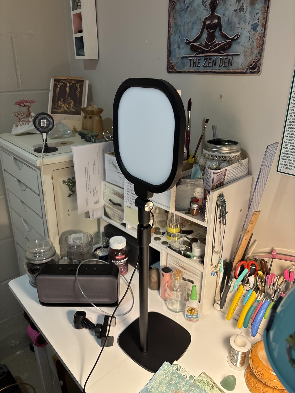Zoom Lighting for Computer, Adjustable Desk Ring Light for Video Calls customer photo 2