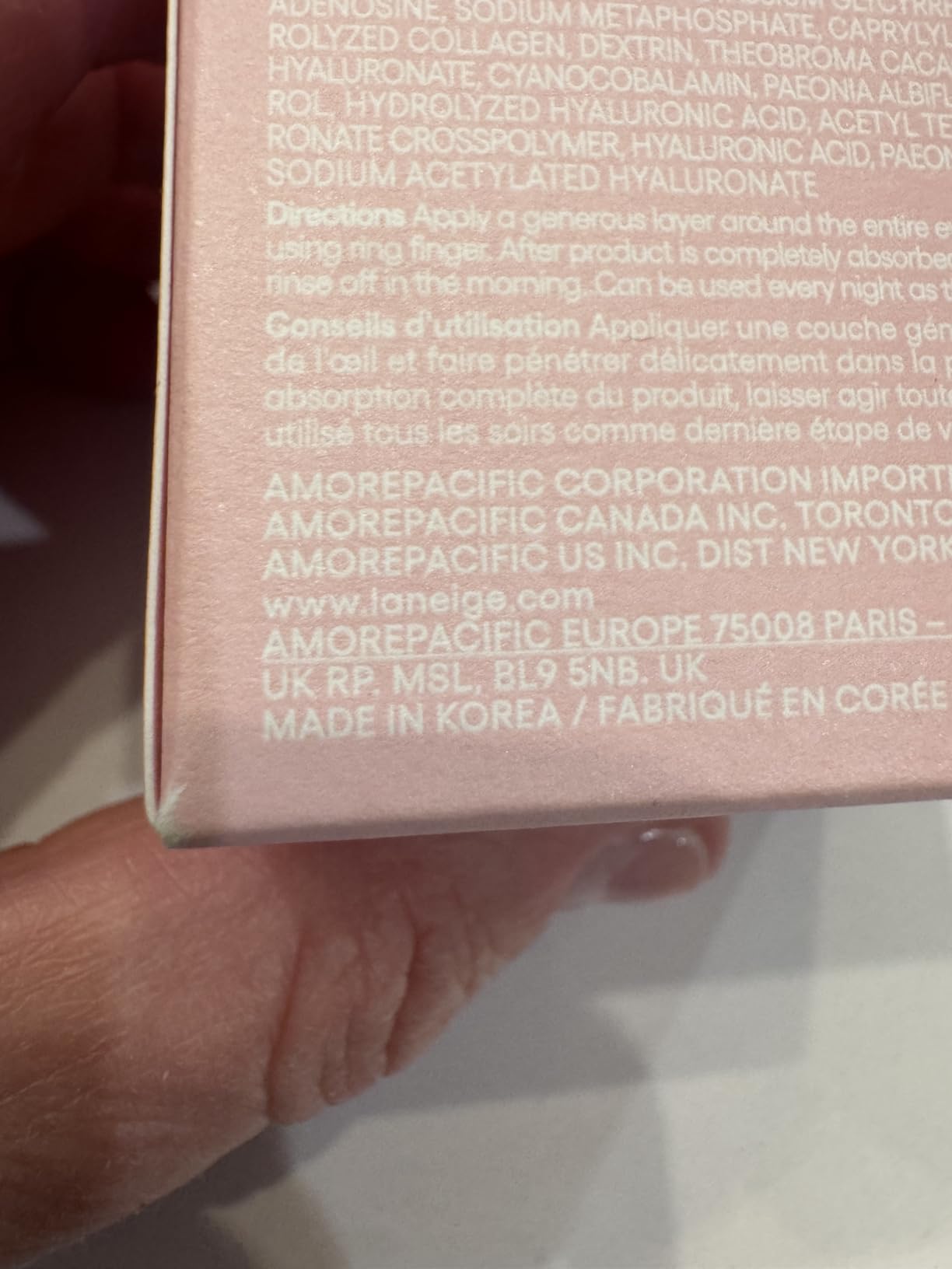 LANEIGE Bouncy & Firm Eye Sleeping Mask customer photo 1