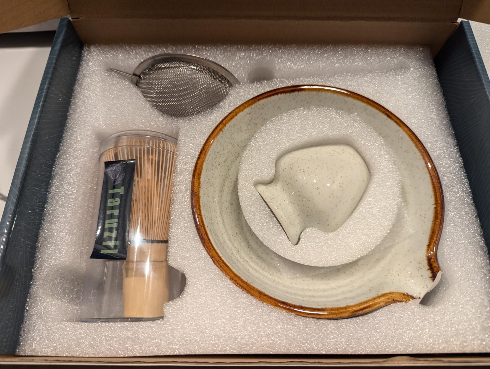 Taruzil Matcha Whisk Set with Matcha Bowl, Matcha Bamboo Whisk, Scoop, Sifter, Matcha Whisk Holder Unique Gifts for Women Men Girl Friend Home Kitchen Decor Gifts for Christmas, Birthday,Halloween customer photo 1