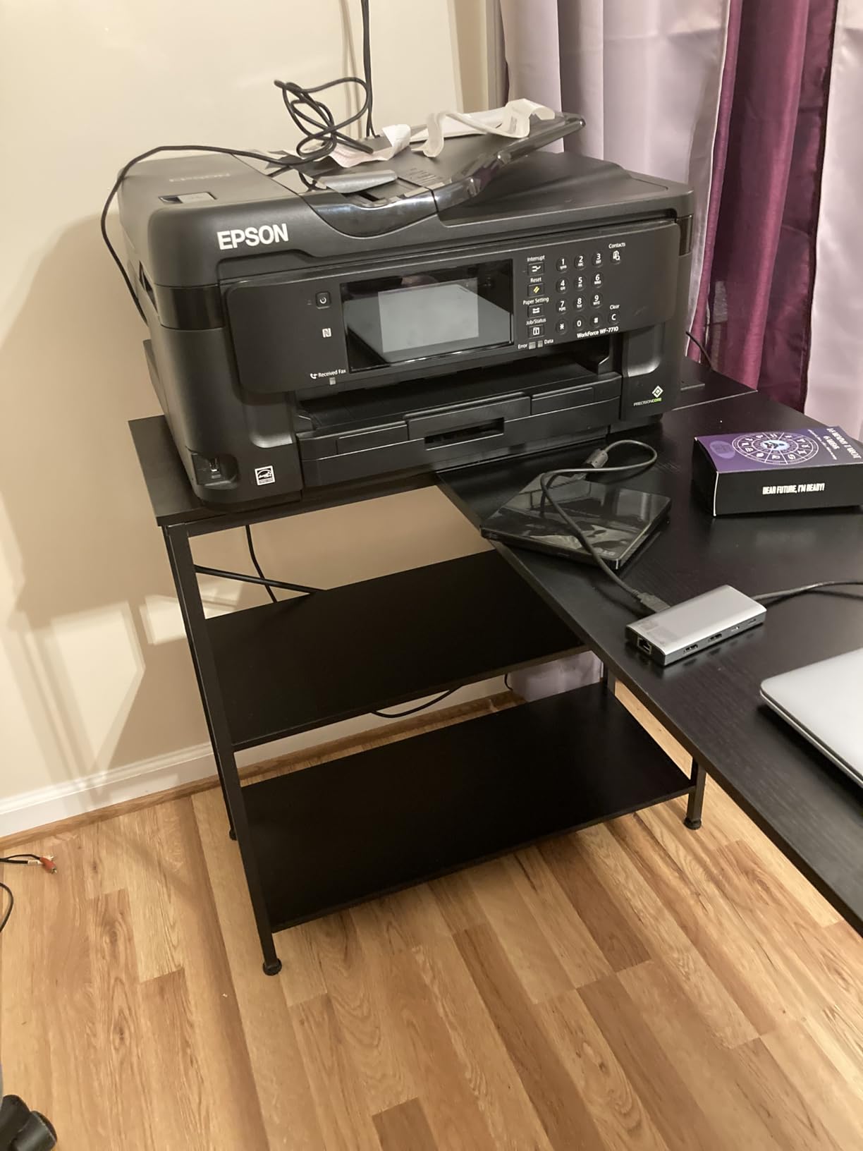 Huuger L Shaped Office Desk with Power Outlets & 3 Drawers customer photo 2