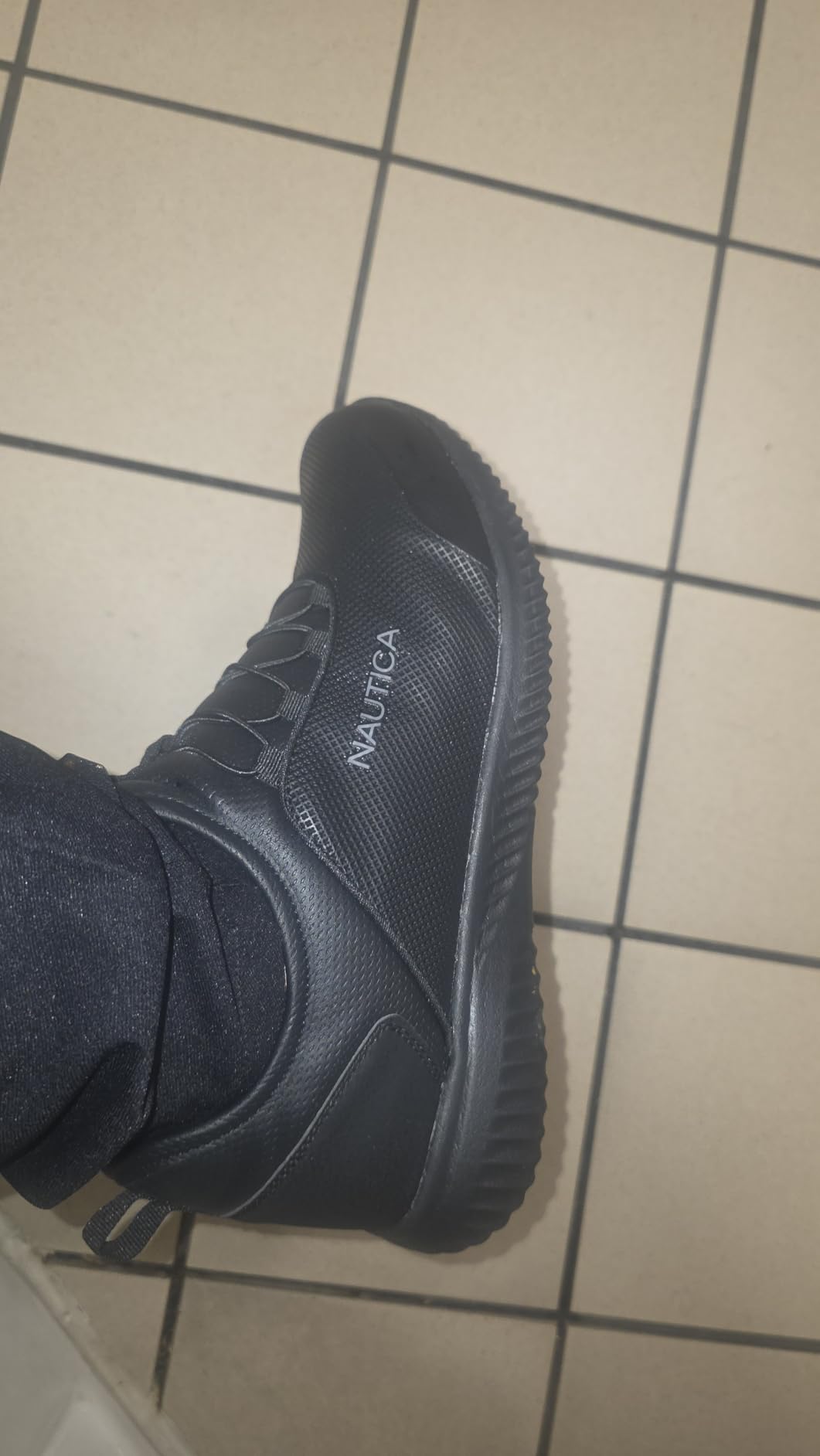 Nautica Black Non Slip Slip On/Lace-Up Work Shoes, Safety Water Resistant Chef Kitchen Trabajo Zapatos Restaurant or Food Service Sneakers - Comfortable and Lightweight for Men and Women customer photo 1
