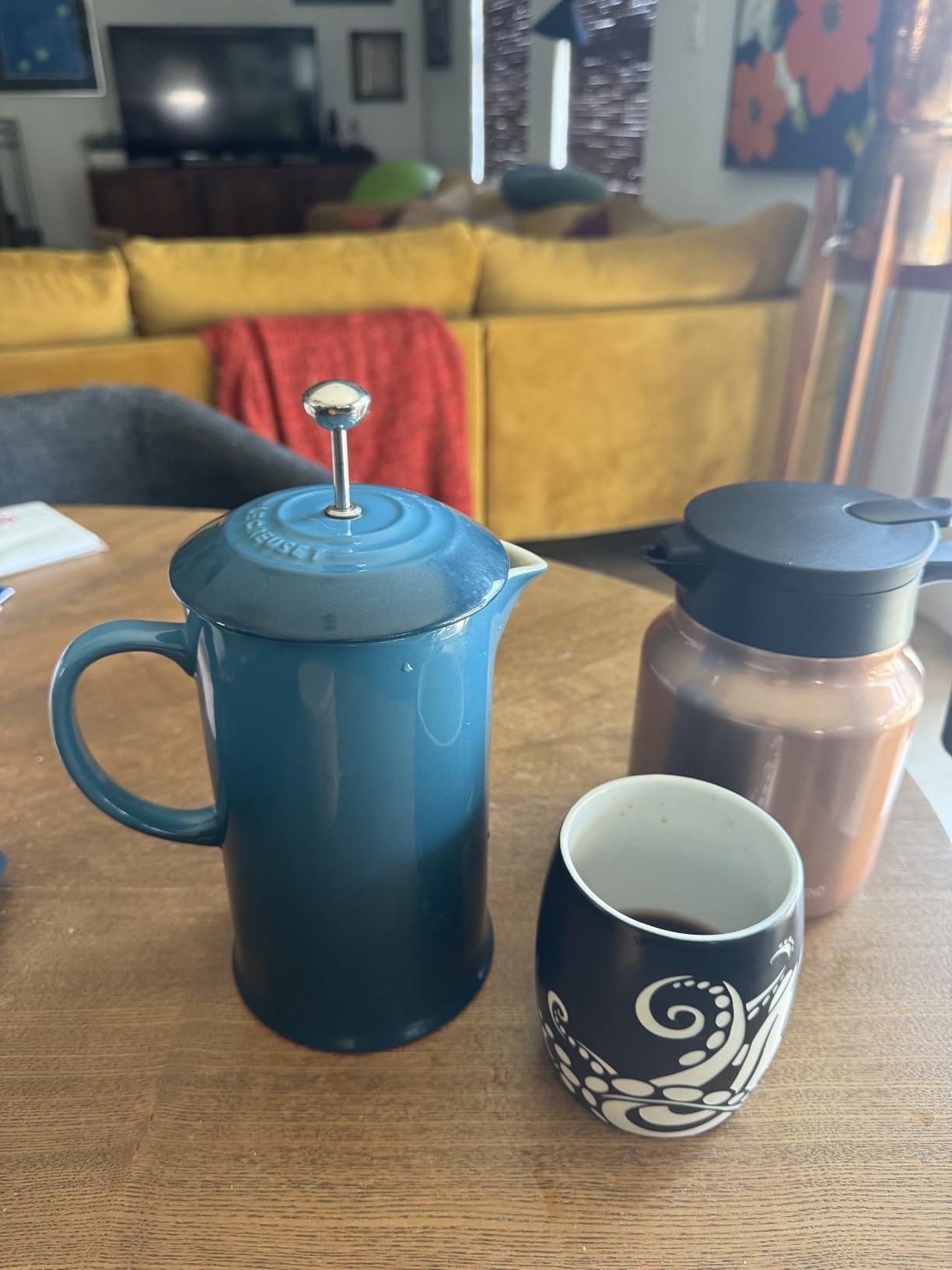 Small Insulated Coffee Carafe, 27 oz, Keeps Hot for 12H, Silver customer photo 2